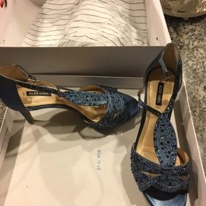 Alex Marie Teal Rhinestone heels